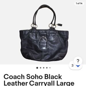 Black Coach Soho Large Carryall